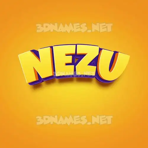 nezu in Orange Toon style - 3D name wallpaper nezu in Orange Toon style - 3D name wallpaper