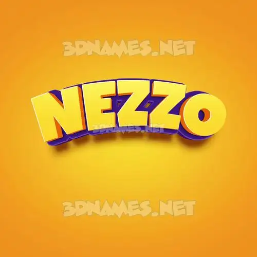 nezzo in Orange Toon style - 3D name wallpaper nezzo in Orange Toon style - 3D name wallpaper