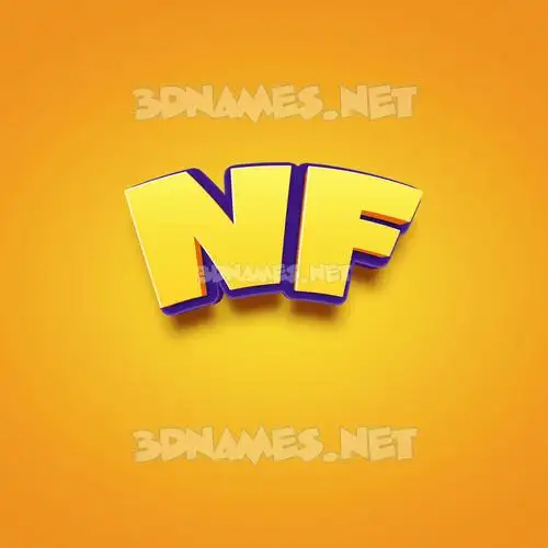 nf in Orange Toon style - 3D name wallpaper nf in Orange Toon style - 3D name wallpaper