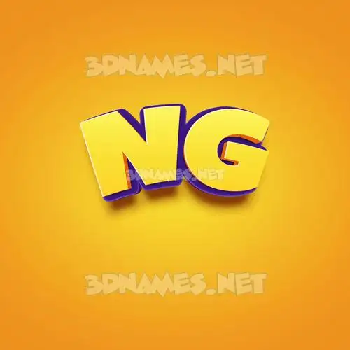 ng in Orange Toon style - 3D name wallpaper ng in Orange Toon style - 3D name wallpaper