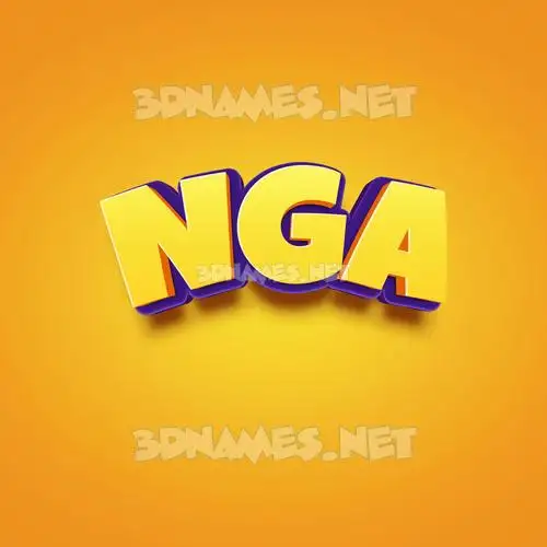 nga in Orange Toon style - 3D name wallpaper nga in Orange Toon style - 3D name wallpaper