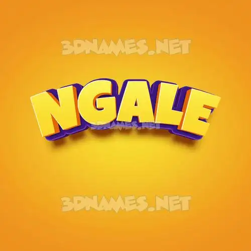 ngale in Orange Toon style - 3D name wallpaper ngale in Orange Toon style - 3D name wallpaper