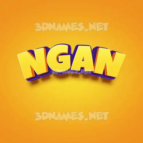 ngan in Orange Toon style - 3D name wallpaper ngan in Orange Toon style - 3D name wallpaper