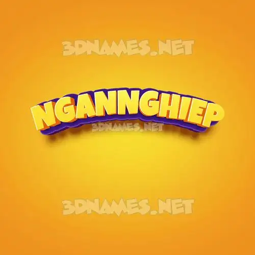ngannghiep in Orange Toon style - 3D name wallpaper ngannghiep in Orange Toon style - 3D name wallpaper