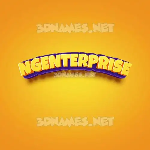 ngenterprise in Orange Toon style - 3D name wallpaper