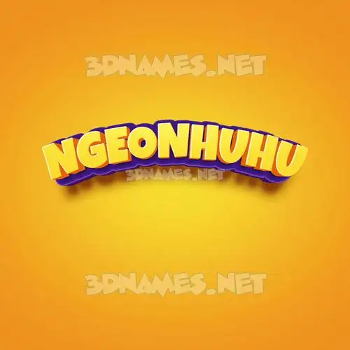 ngeonhuhu in Orange Toon style - 3D name wallpaper ngeonhuhu in Orange Toon style - 3D name wallpaper