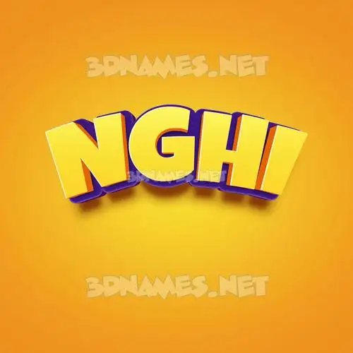 nghi in Orange Toon style - 3D name wallpaper
