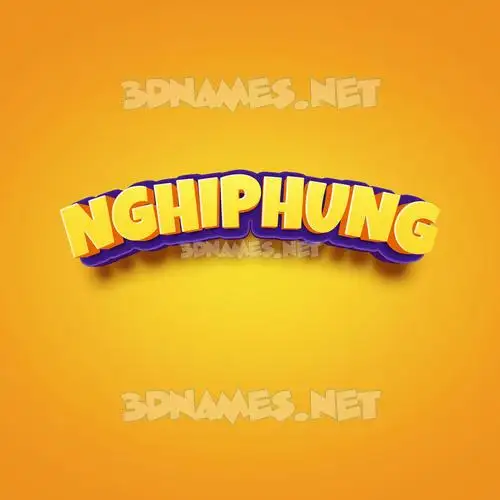nghiphung in Orange Toon style - 3D name wallpaper nghiphung in Orange Toon style - 3D name wallpaper