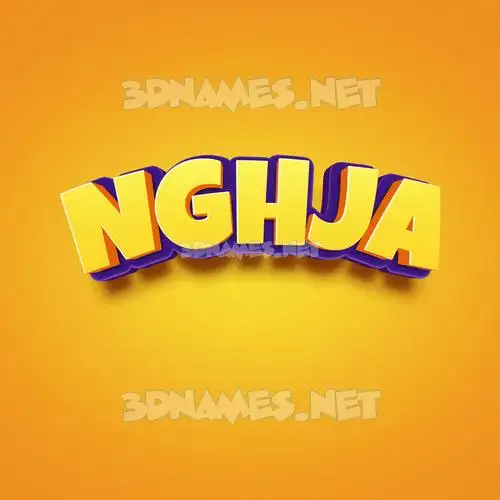 nghja in Orange Toon style - 3D name wallpaper nghja in Orange Toon style - 3D name wallpaper