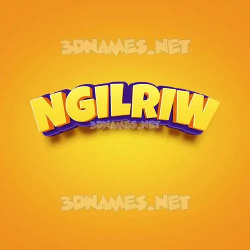 ngilriw in Orange Toon style - 3D name wallpaper ngilriw in Orange Toon style - 3D name wallpaper