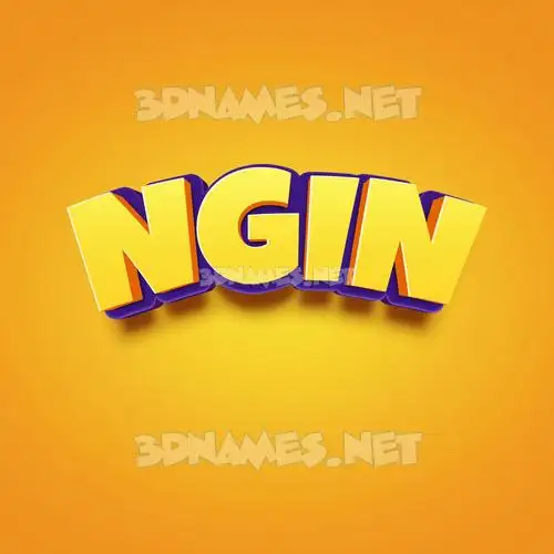 ngin in Orange Toon style - 3D name wallpaper