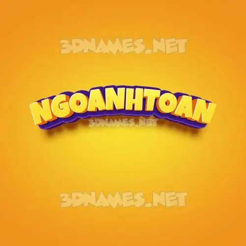 ngoanhtoan in Orange Toon style - 3D name wallpaper ngoanhtoan in Orange Toon style - 3D name wallpaper