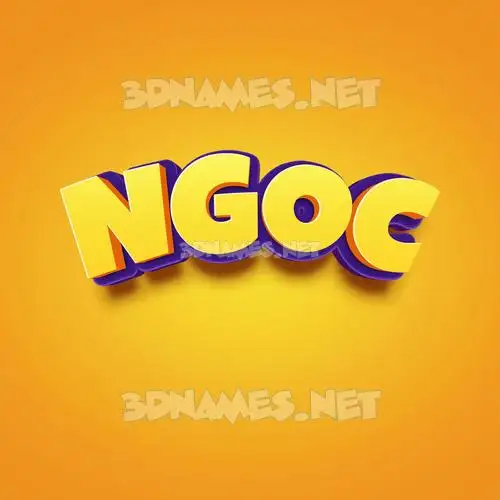 ngoc in Orange Toon style - 3D name wallpaper ngoc in Orange Toon style - 3D name wallpaper