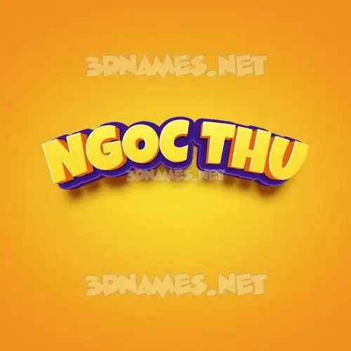 ngoc thu in Orange Toon style - 3D name wallpaper ngoc thu in Orange Toon style - 3D name wallpaper