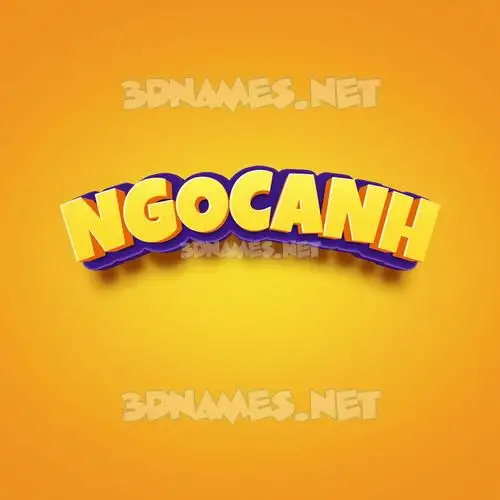 ngocanh in Orange Toon style - 3D name wallpaper