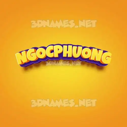 ngocphuong in Orange Toon style - 3D name wallpaper