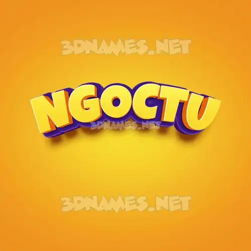 ngoctu in Orange Toon style - 3D name wallpaper ngoctu in Orange Toon style - 3D name wallpaper
