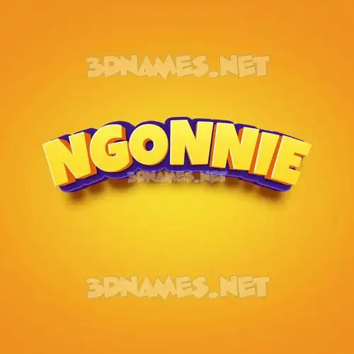ngonnie in Orange Toon style - 3D name wallpaper ngonnie in Orange Toon style - 3D name wallpaper