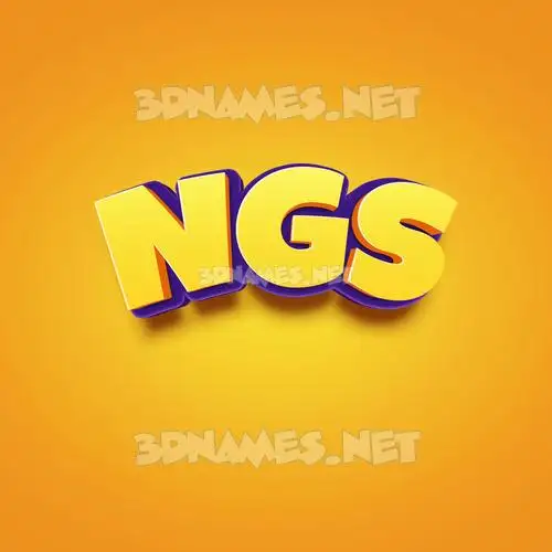 ngs in Orange Toon style - 3D name wallpaper ngs in Orange Toon style - 3D name wallpaper