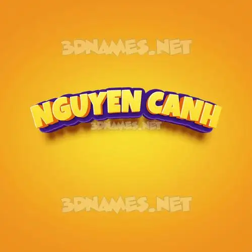nguyen canh in Orange Toon style - 3D name wallpaper