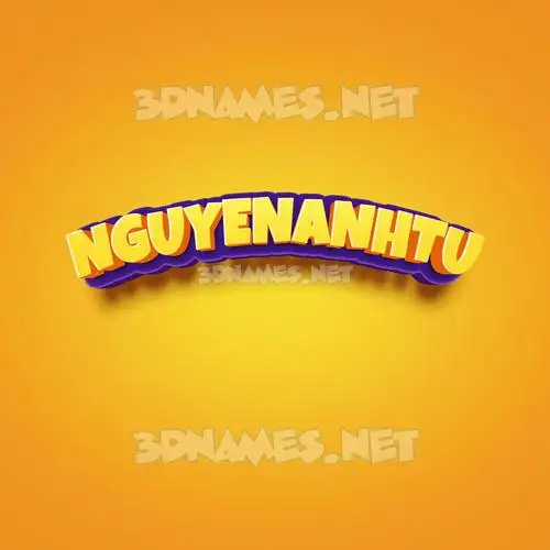nguyenanhtu in Orange Toon style - 3D name wallpaper nguyenanhtu in Orange Toon style - 3D name wallpaper