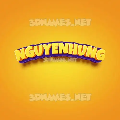 nguyenhung in Orange Toon style - 3D name wallpaper nguyenhung in Orange Toon style - 3D name wallpaper