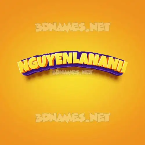 nguyenlananh in Orange Toon style - 3D name wallpaper