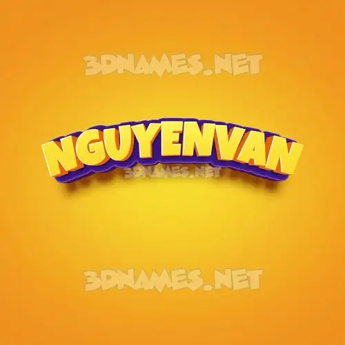 nguyenvan in Orange Toon style - 3D name wallpaper