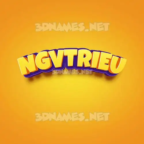 ngvtrieu in Orange Toon style - 3D name wallpaper ngvtrieu in Orange Toon style - 3D name wallpaper