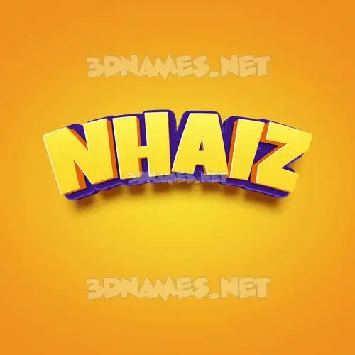 nhaiz in Orange Toon style - 3D name wallpaper nhaiz in Orange Toon style - 3D name wallpaper