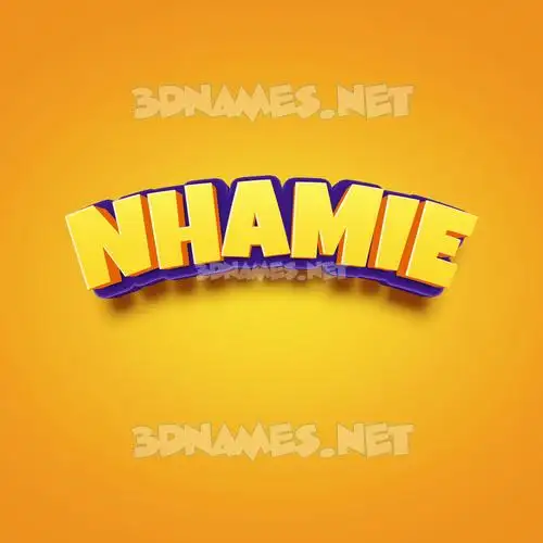 nhamie in Orange Toon style - 3D name wallpaper nhamie in Orange Toon style - 3D name wallpaper