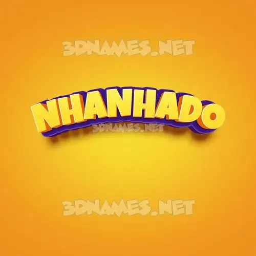 nhanhado in Orange Toon style - 3D name wallpaper nhanhado in Orange Toon style - 3D name wallpaper