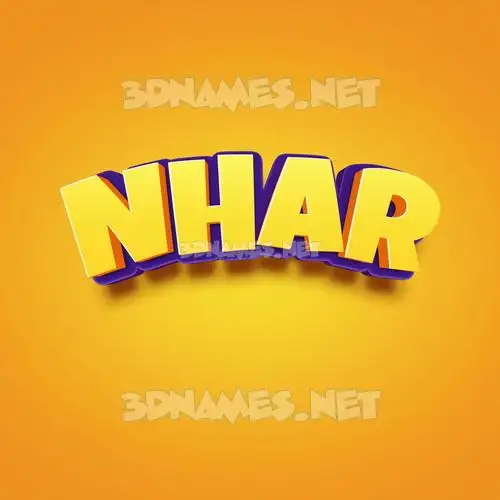 nhar in Orange Toon style - 3D name wallpaper nhar in Orange Toon style - 3D name wallpaper