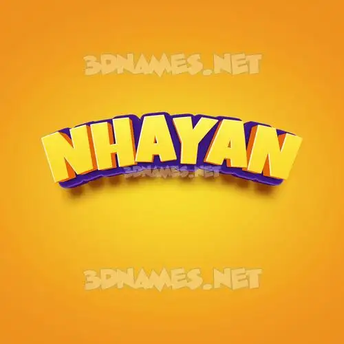 nhayan in Orange Toon style - 3D name wallpaper nhayan in Orange Toon style - 3D name wallpaper