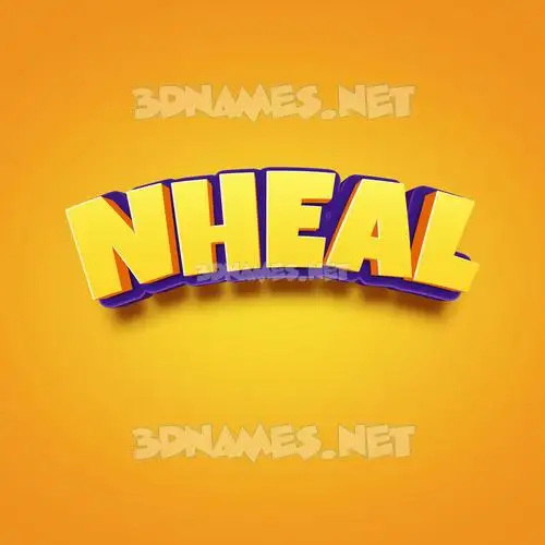 nheal in Orange Toon style - 3D name wallpaper nheal in Orange Toon style - 3D name wallpaper