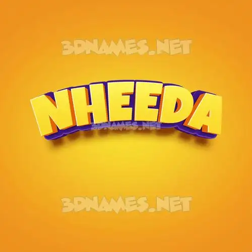 nheeda in Orange Toon style - 3D name wallpaper nheeda in Orange Toon style - 3D name wallpaper