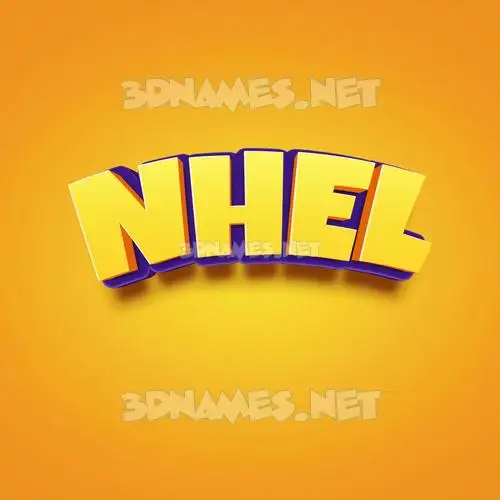 nhel in Orange Toon style - 3D name wallpaper nhel in Orange Toon style - 3D name wallpaper