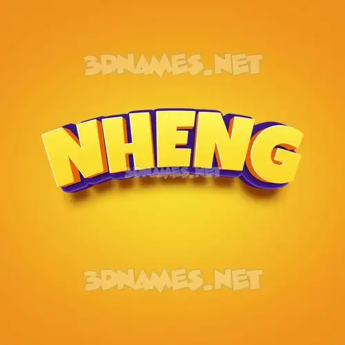 nheng in Orange Toon style - 3D name wallpaper nheng in Orange Toon style - 3D name wallpaper