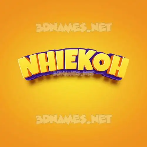 nhiekoh in Orange Toon style - 3D name wallpaper nhiekoh in Orange Toon style - 3D name wallpaper