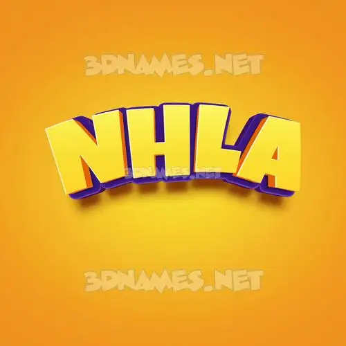 nhla in Orange Toon style - 3D name wallpaper nhla in Orange Toon style - 3D name wallpaper