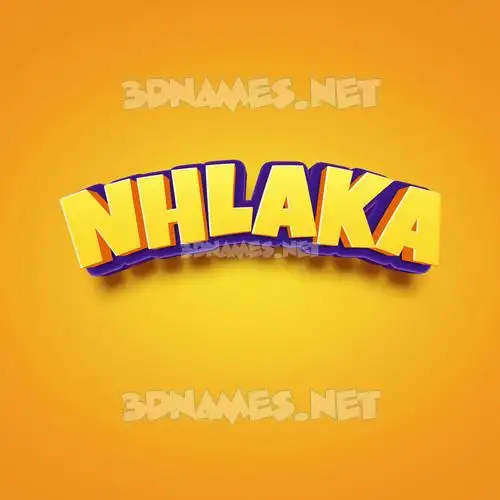 nhlaka in Orange Toon style - 3D name wallpaper nhlaka in Orange Toon style - 3D name wallpaper