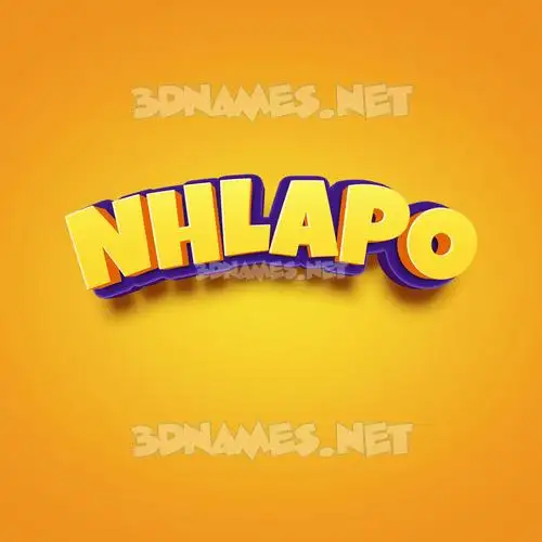 nhlapo in Orange Toon style - 3D name wallpaper