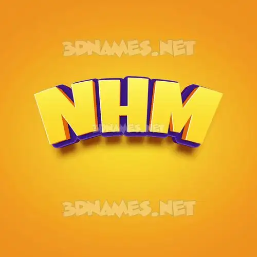 nhm in Orange Toon style - 3D name wallpaper nhm in Orange Toon style - 3D name wallpaper