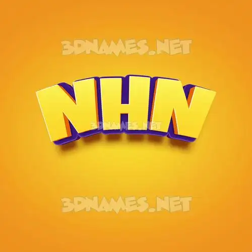 nhn in Orange Toon style - 3D name wallpaper nhn in Orange Toon style - 3D name wallpaper