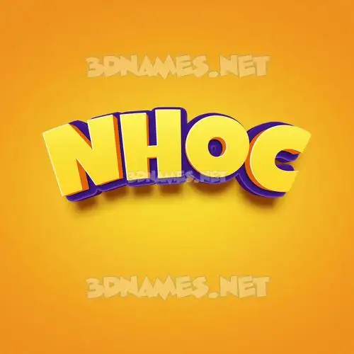 nhoc in Orange Toon style - 3D name wallpaper nhoc in Orange Toon style - 3D name wallpaper