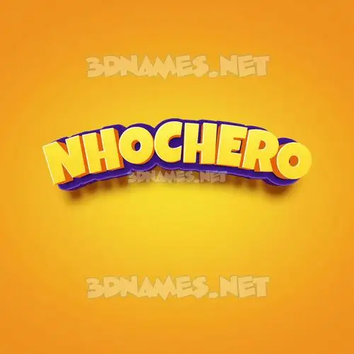 nhochero in Orange Toon style - 3D name wallpaper nhochero in Orange Toon style - 3D name wallpaper