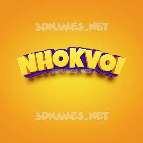 nhokvoi in Orange Toon style - 3D name wallpaper nhokvoi in Orange Toon style - 3D name wallpaper