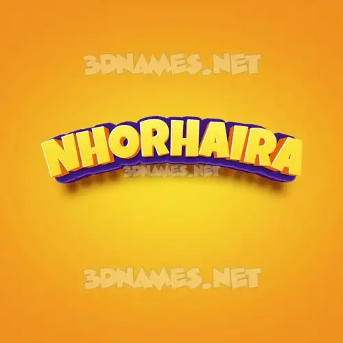 nhorhaira in Orange Toon style - 3D name wallpaper nhorhaira in Orange Toon style - 3D name wallpaper