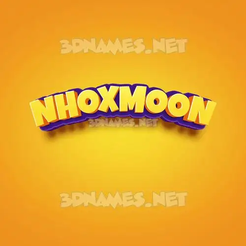nhoxmoon in Orange Toon style - 3D name wallpaper nhoxmoon in Orange Toon style - 3D name wallpaper