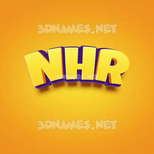 nhr in Orange Toon style - 3D name wallpaper nhr in Orange Toon style - 3D name wallpaper